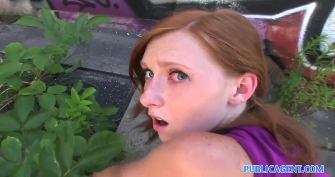 Publicagent Redhead - PublicAgent Ginger teenage cherry gets nailed in the nuts slot - ZB Porn