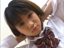 Naughty Asian Schoolgirl plays her Vagina and deep throats Hard-On