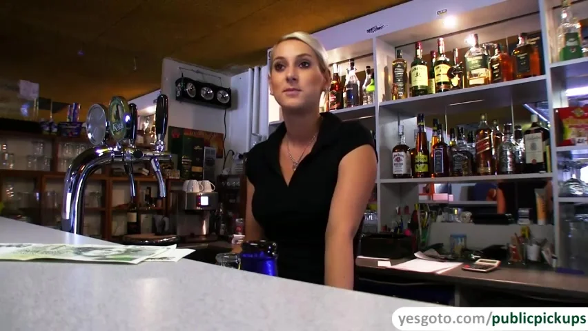 Hot Slut At The Bar - Beautiful bar girl gets laid after being paid with cash - ZB Porn