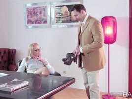 Horny babe kathnia Nobili getting fuck at the office dudes big cock
