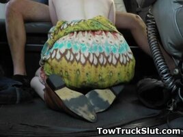 Redheaded Amateur Sucking Off Tow Truck Driver Point Of View