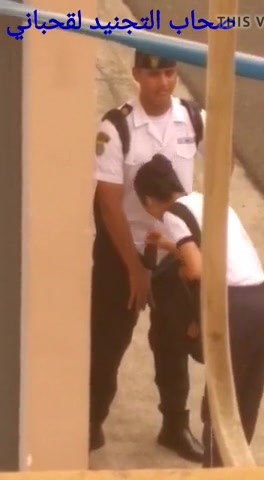 Female goes down for customs officer on spy video-camera