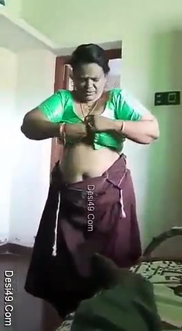 Married woman from India puts on clothes on webcam