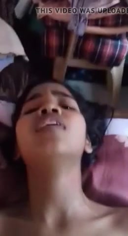Sprayed porn video – Indian couple makes love in point of view porn video