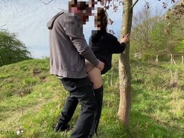 Bike tour ends with passionate outdoor sex