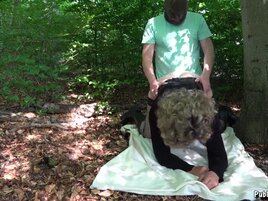 Jessica is fucked and jizzed outdoors by multiple strangers guys
