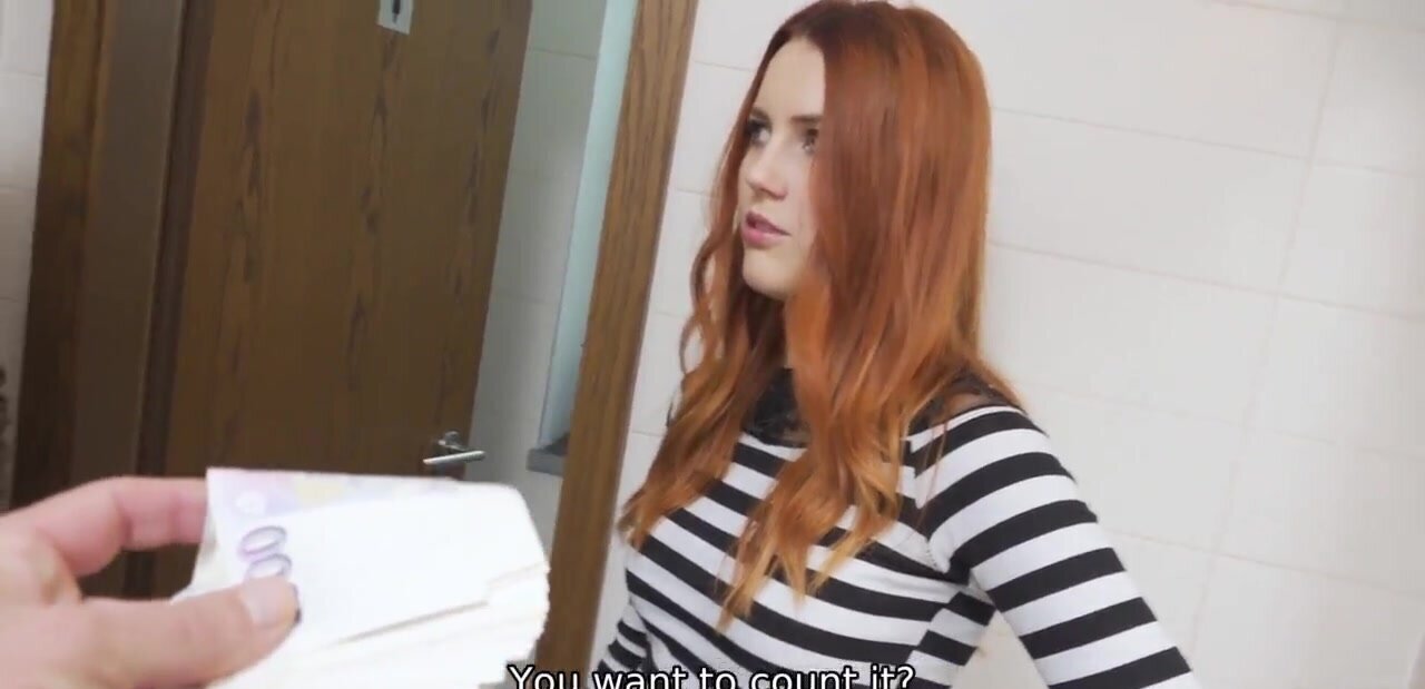 Cute Redhead porn video – Redhead moans when pickup artist nails her behind hubby