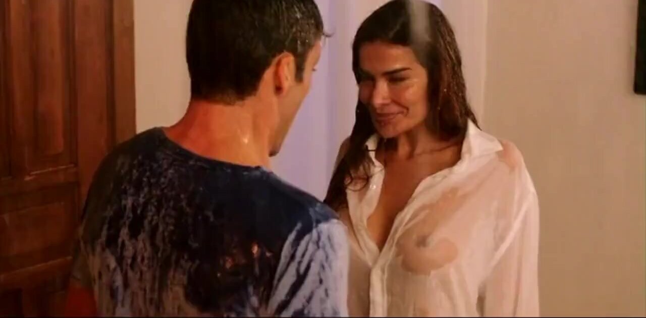 MILFs in wet clothes hugging sticking out boobies