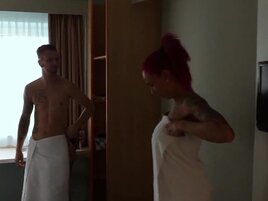 Busty woman fools around with the masseur