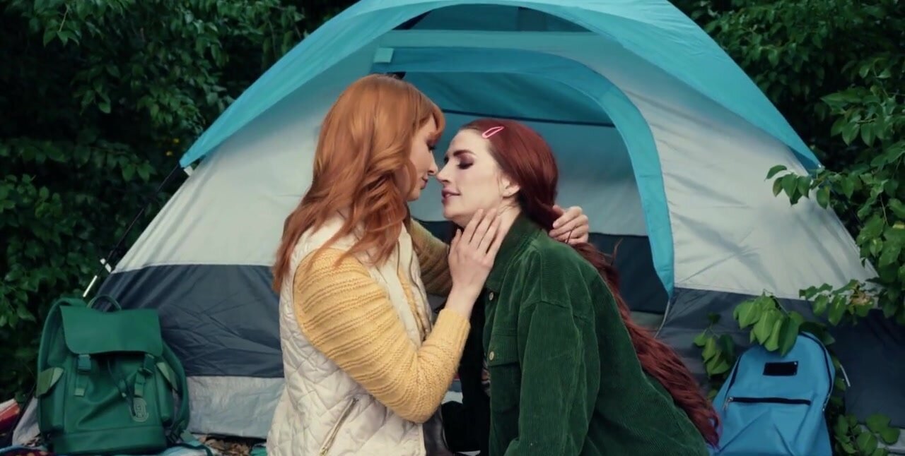 Naughty redhead fists neighbor