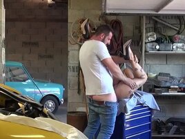 Busty bombshell has awesome sex with the mechanic