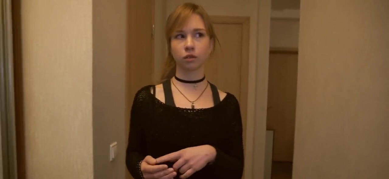 Debtor receives cock deep down her throat and pussy