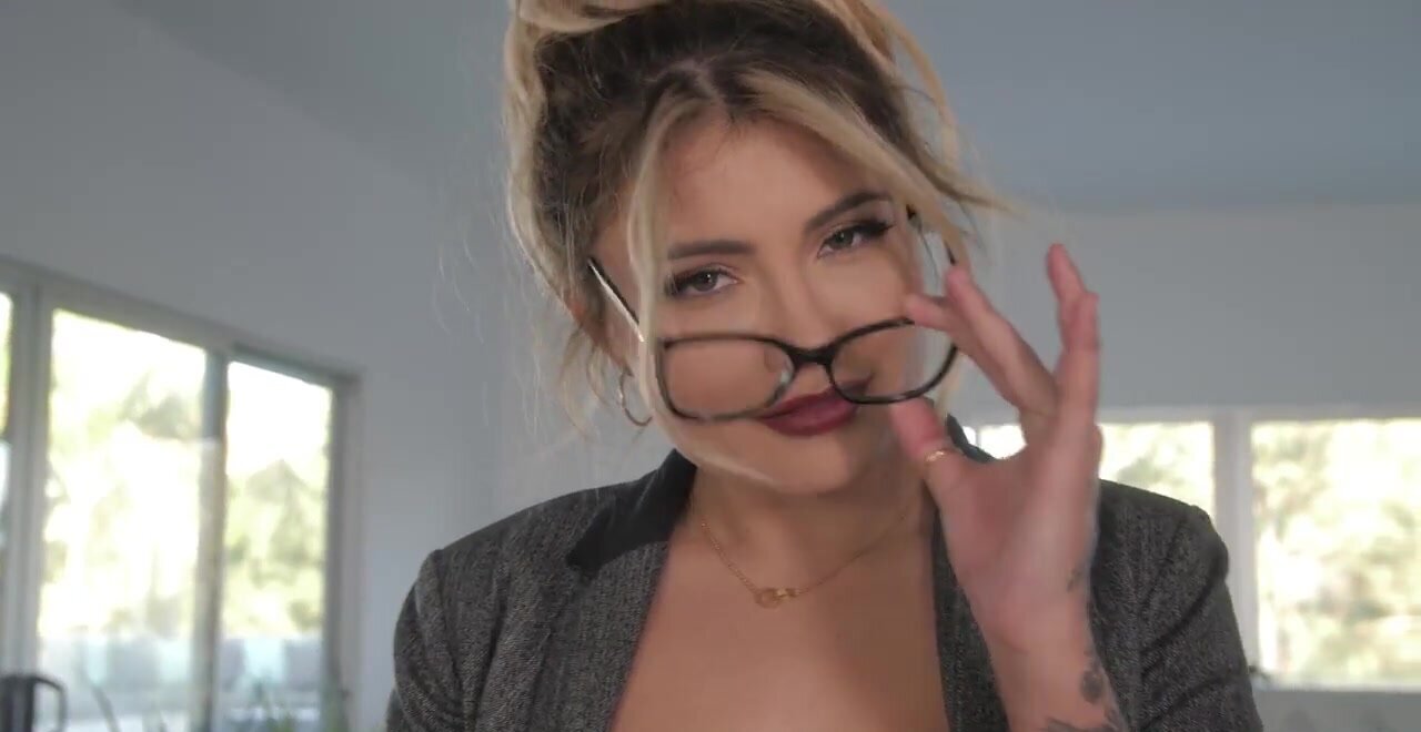 Sexy Striptease porn video – Beauty touches nipples and pussy through torn tights