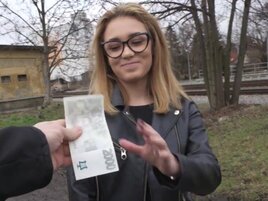 Addicted to money Czech teen Rika Fane gets fucked