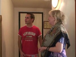 Blonde hooks up with her landlord's stepson