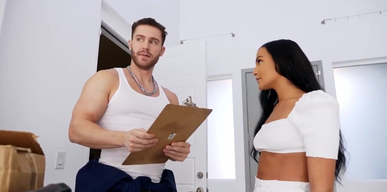 Mila Monet masturbates and takes on a huge dick after that