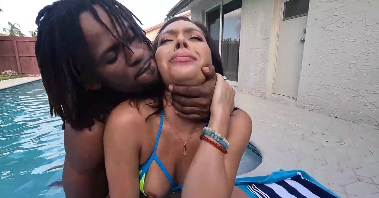 Raw screwing for a thick Latina by a massive big black cock