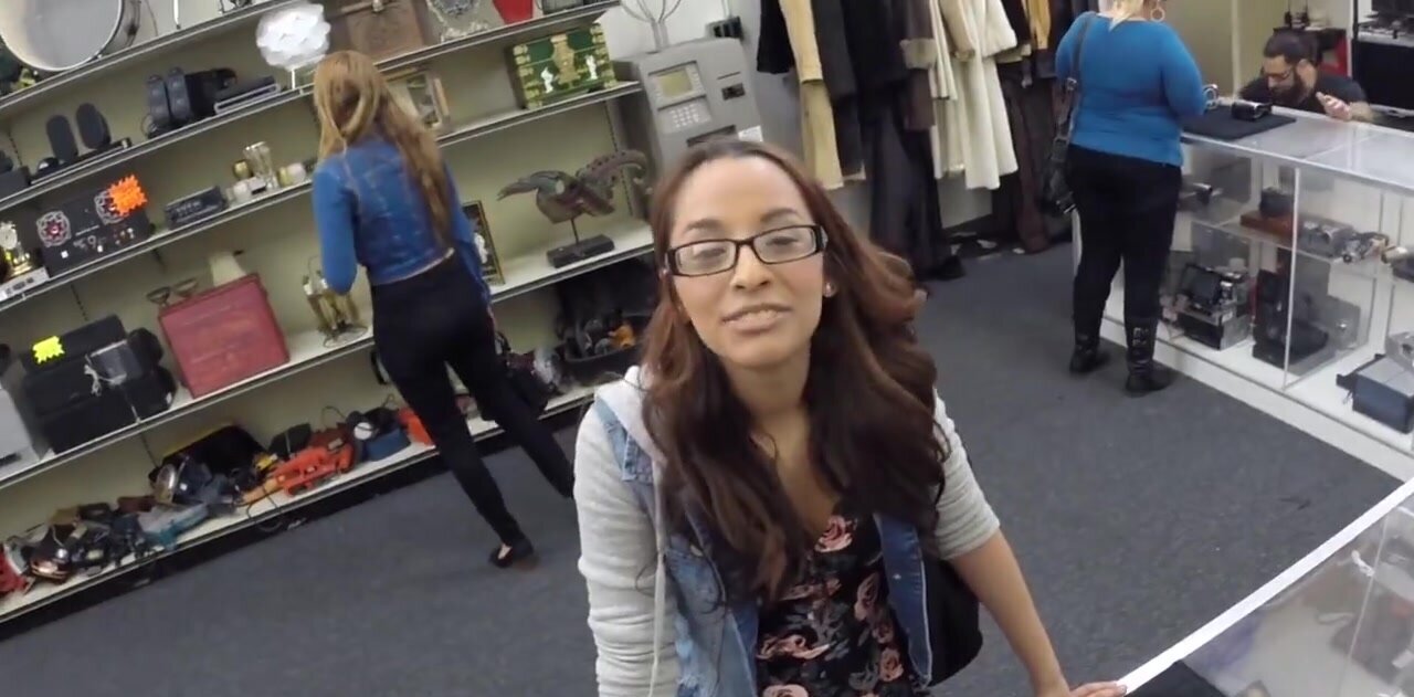 Broke college student getting fucked in the pawn shop