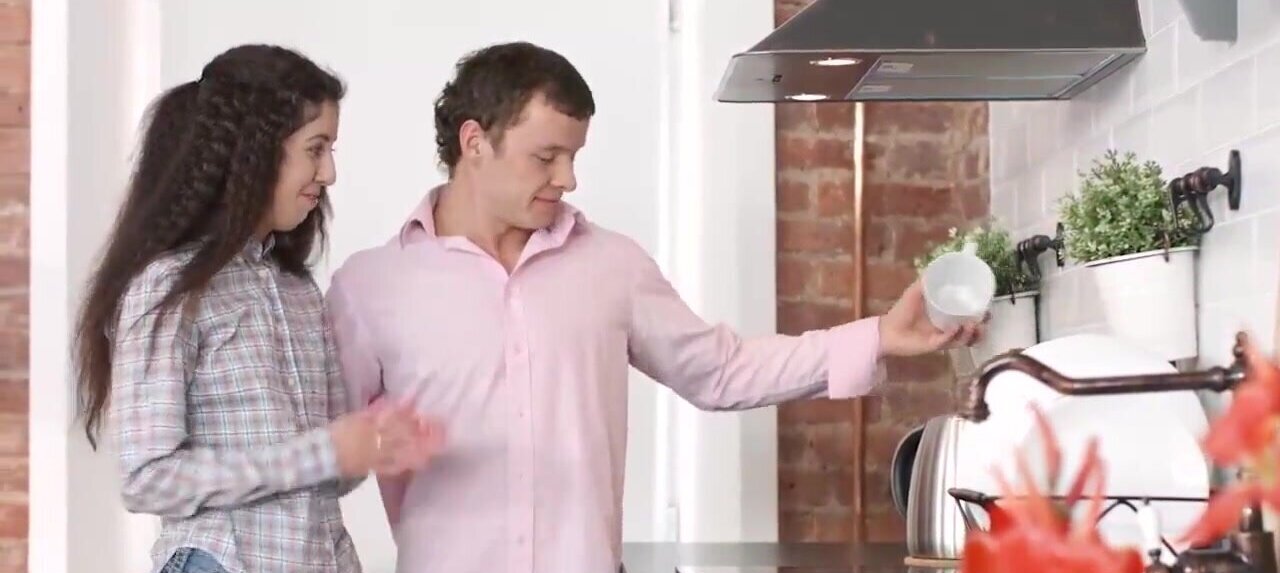 Young starlet from Russia sucks and rides after coffee