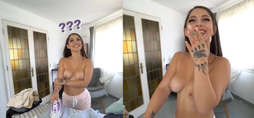 Hot girl fails at ironing but succeeds at hard fucking