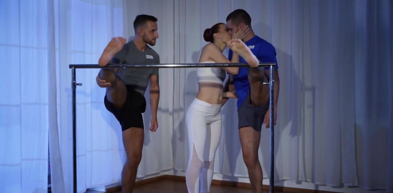 The ballet teacher is having a threesome with two men