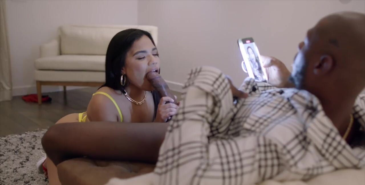 Naughty vixen is having a wild night with a black cock