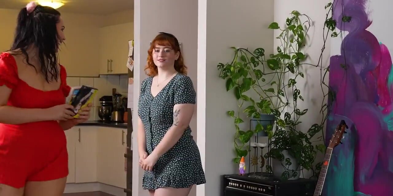 Plump lesbians with big natural boobs make each other cum