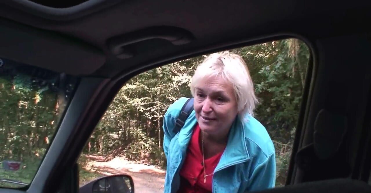 Sexy blond haired grandma getting fucked by a stranger