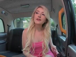 Taxi fuck with a good looking blondie who needs dick