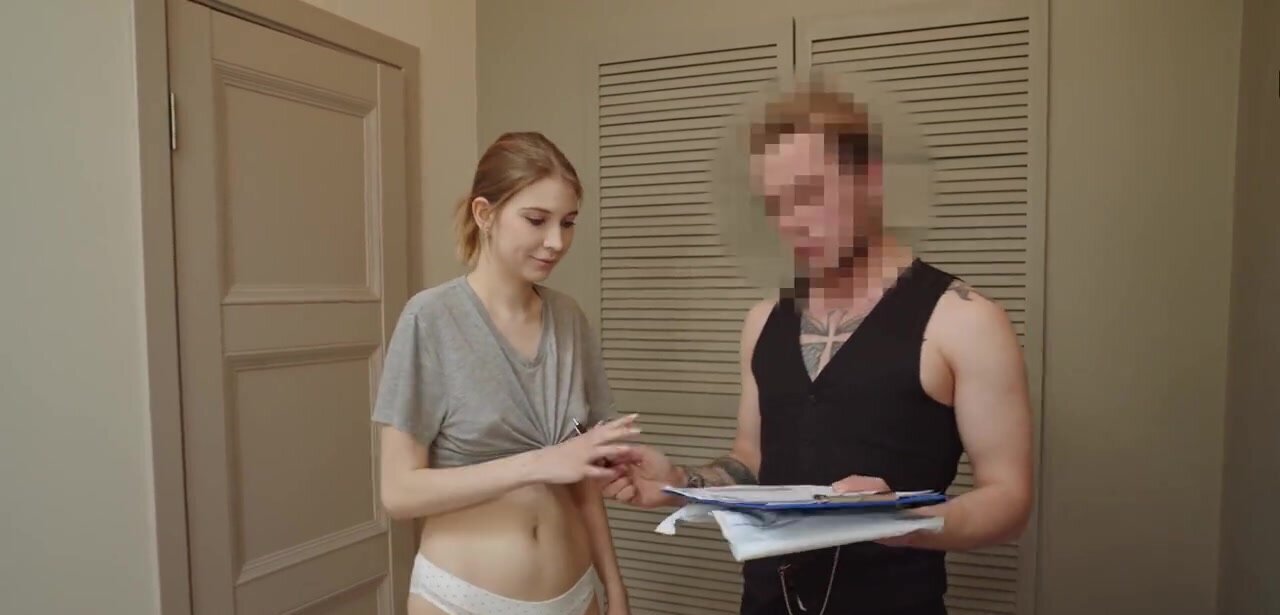 Tight girl in black lingerie wants to fix her debt