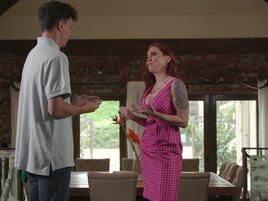Redheaded mommy is going to get fucked by a confident cock