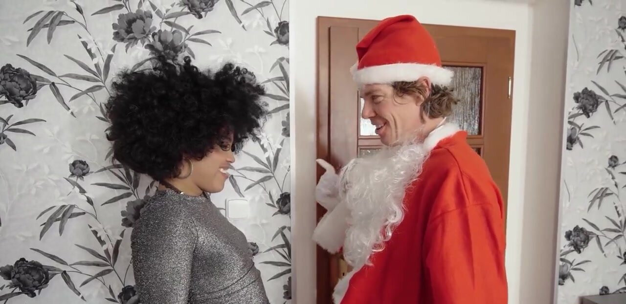 Santa uses huge cock to dominate that gorgeous pussy