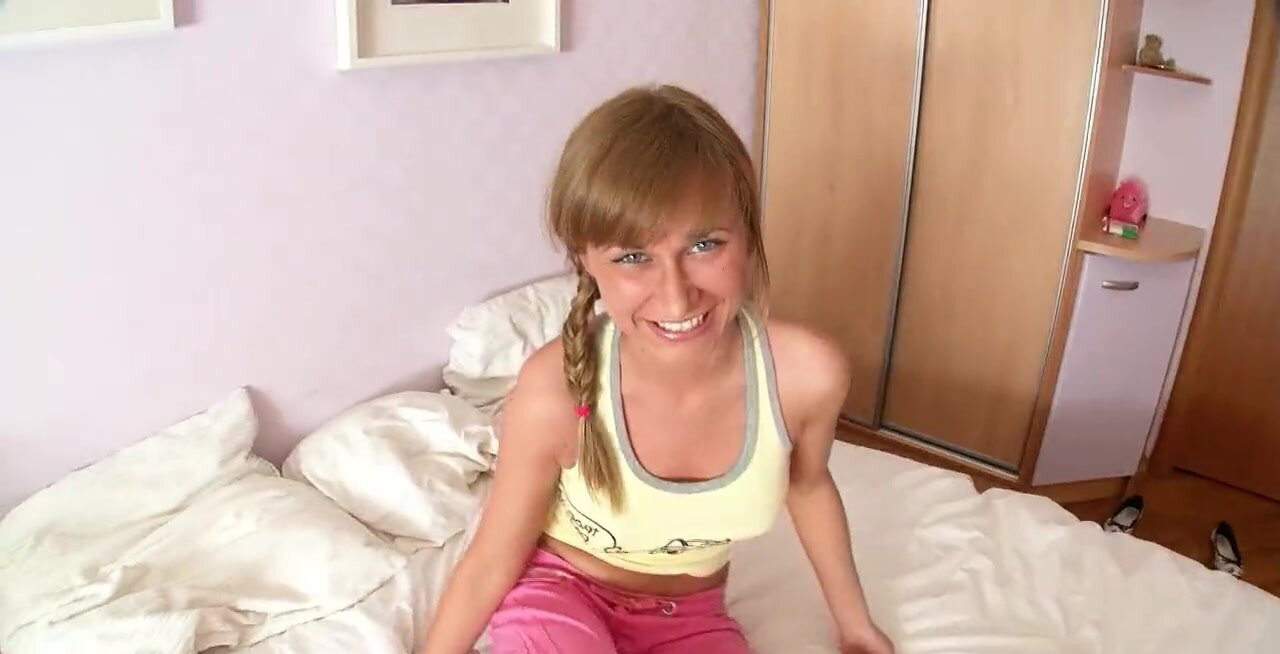 Stepsiter looks adorable while taking that huge penis