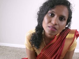 Amateur Indian wife is slowly revealing her tits and ass
