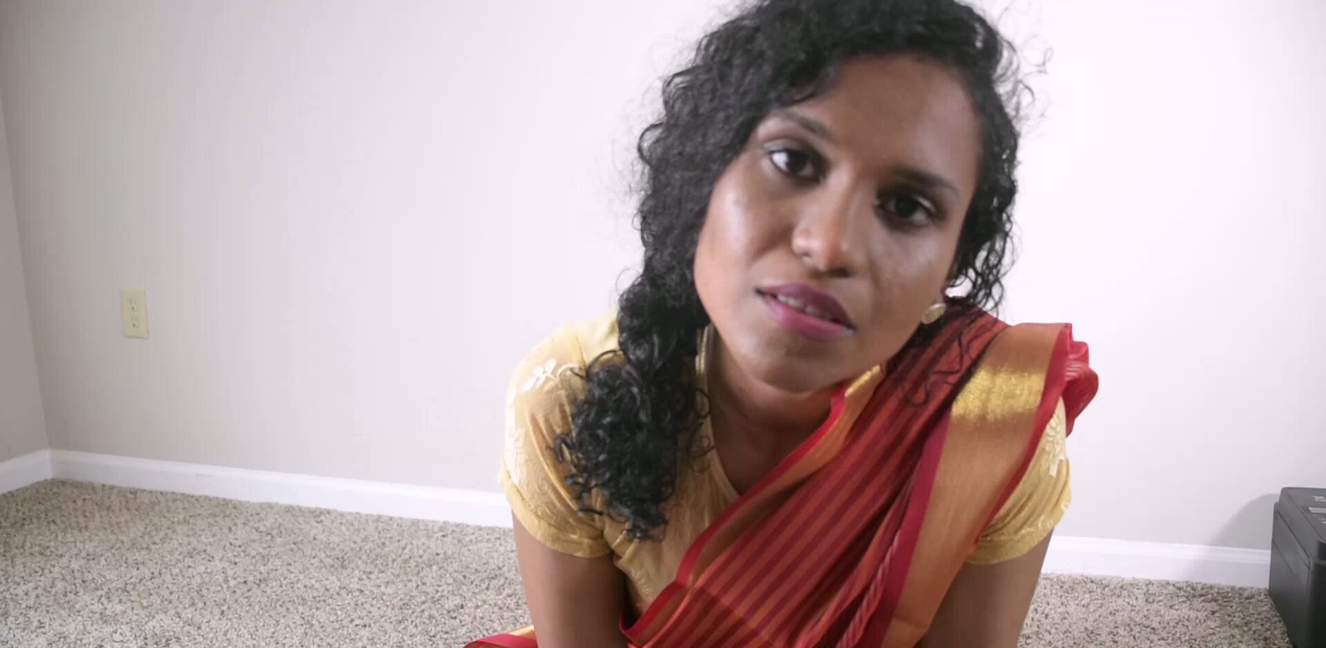 Slowly Olied porn video – Amateur Indian wife is slowly revealing her tits and ass