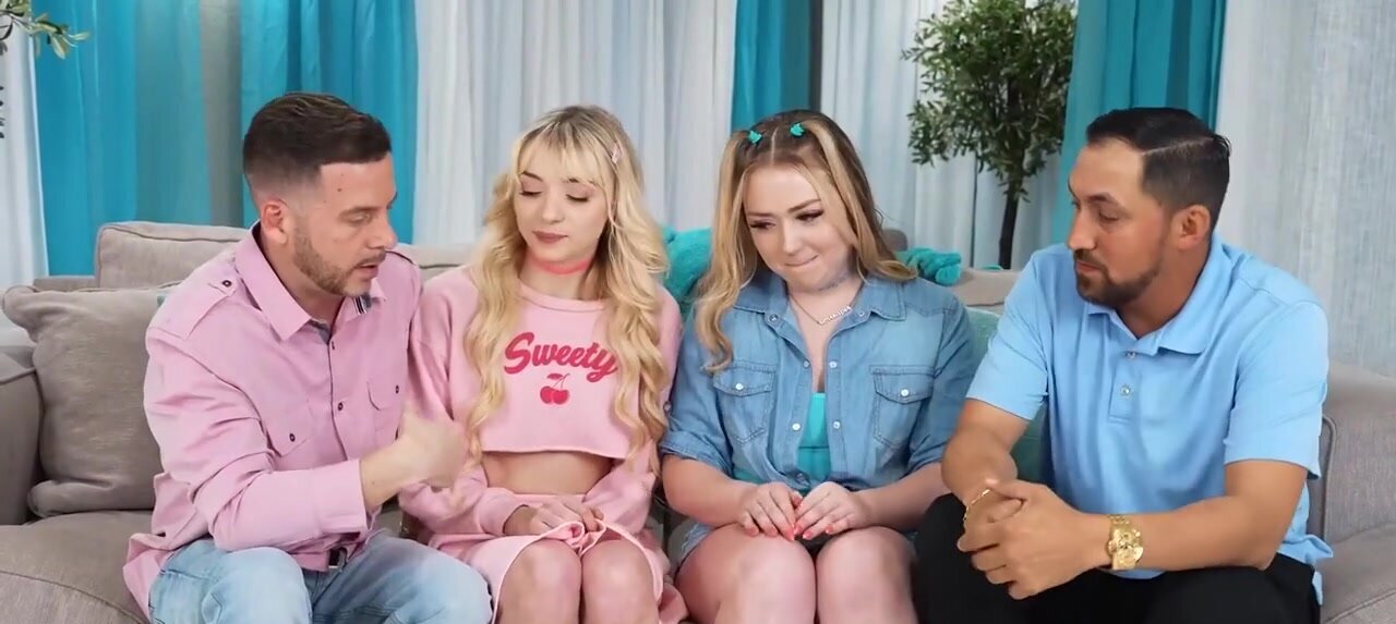 Foursome pleasure with the most adorable stepdaughters