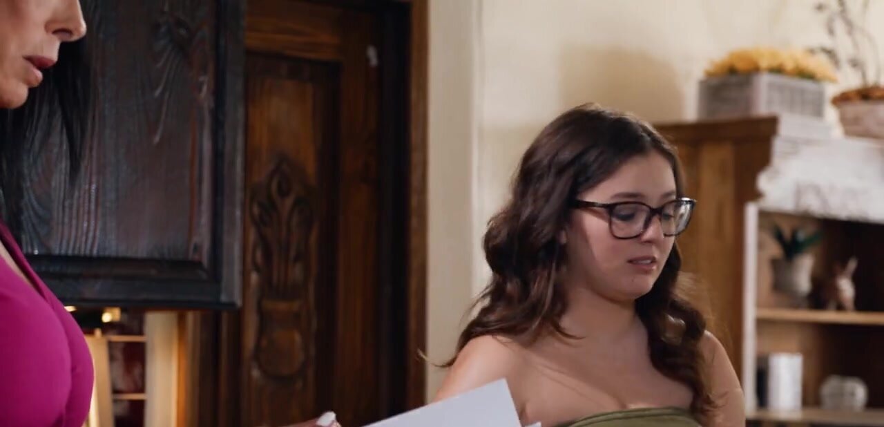 Nerdy teen Leana Lovings gets punished for skipping school