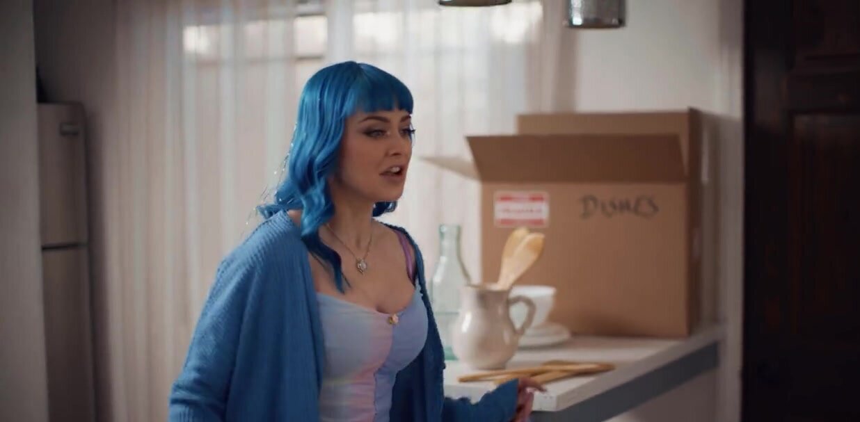 Blue hair girl in blue is going to get dicked down
