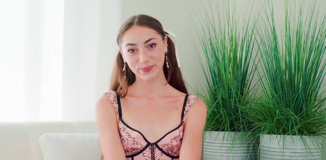 Petite teen gets a big dick’s cum all over her cute face