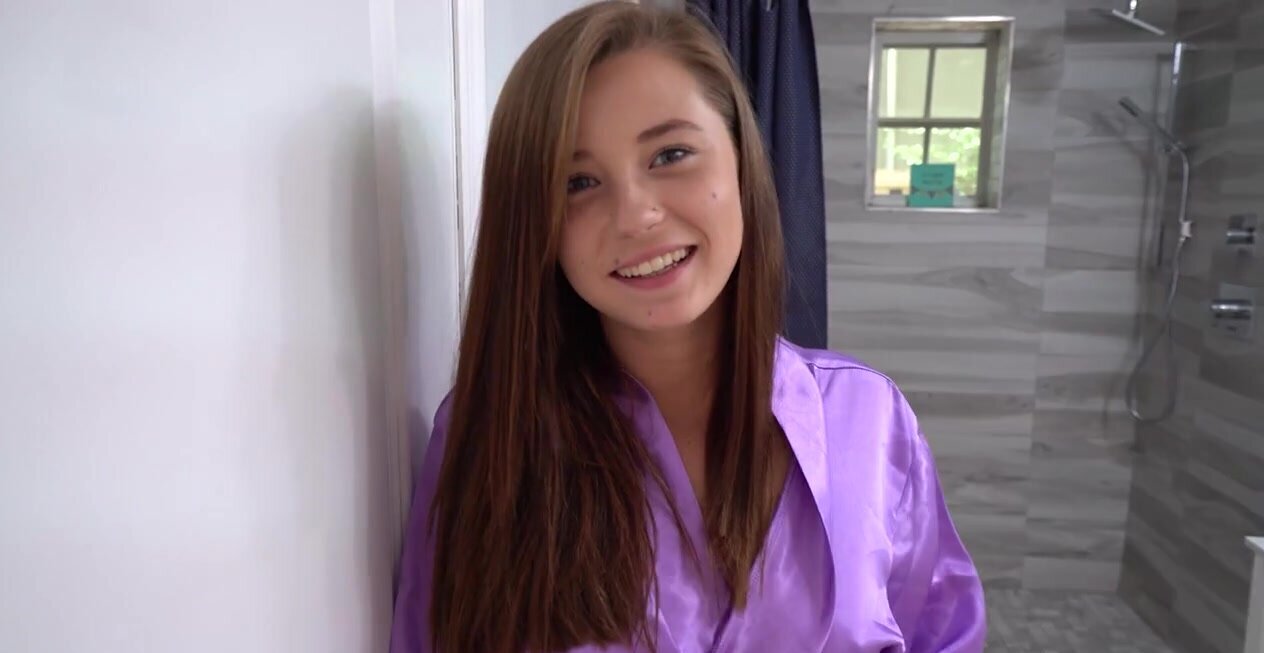 Innocent teen shows off her nice body and gets fucked hard