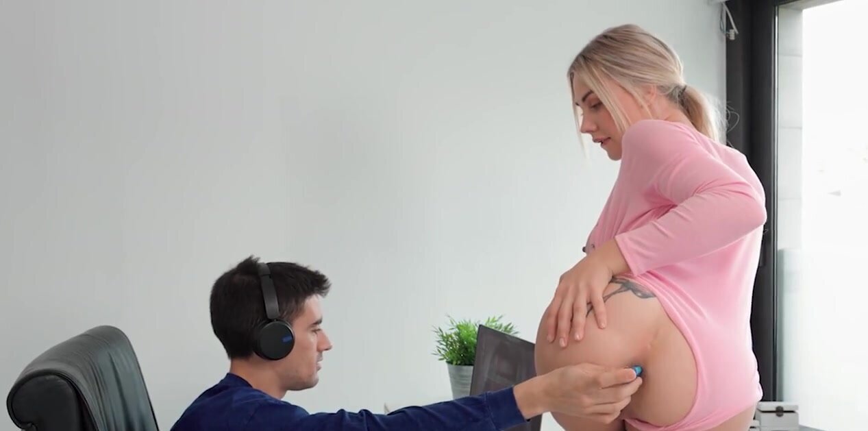 Sexy Angie Lynx begs to play with her stepbrother’s big cock