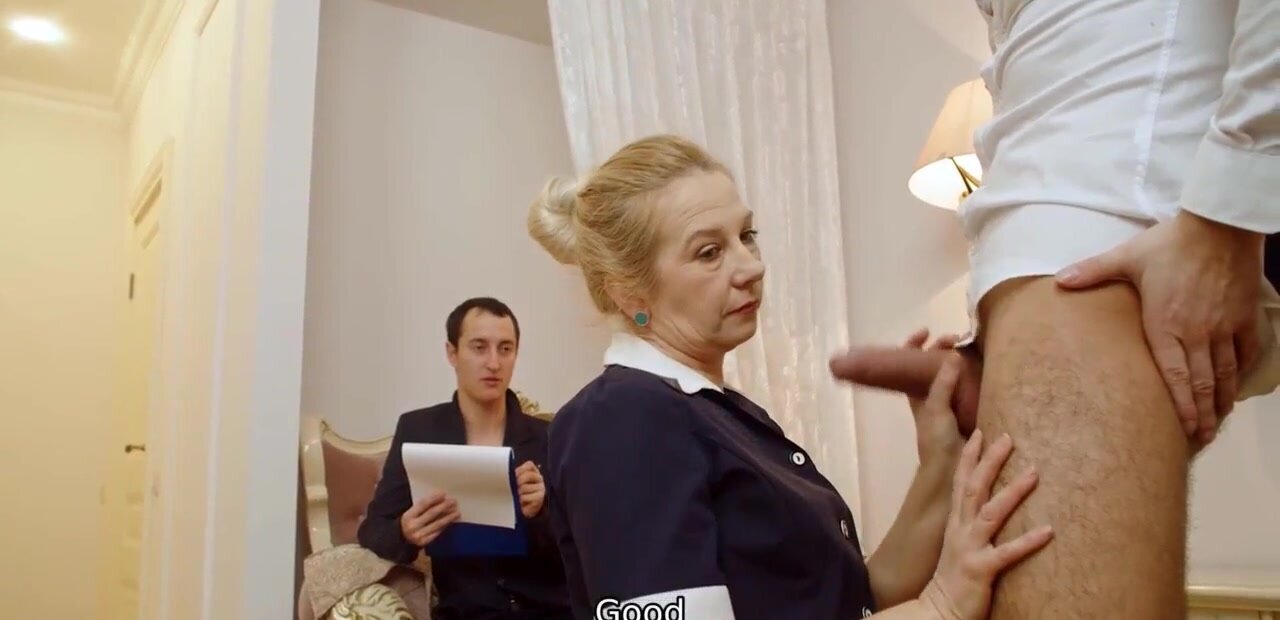 Room service lady gets to enjoy a younger dick inside