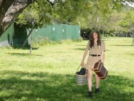 Army girl shows off her body and then gets drilled