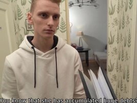 Controlling bf makes his gf pay his debts off with her cunt