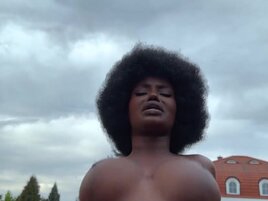 Big boobs black girl takes white dick like crazy