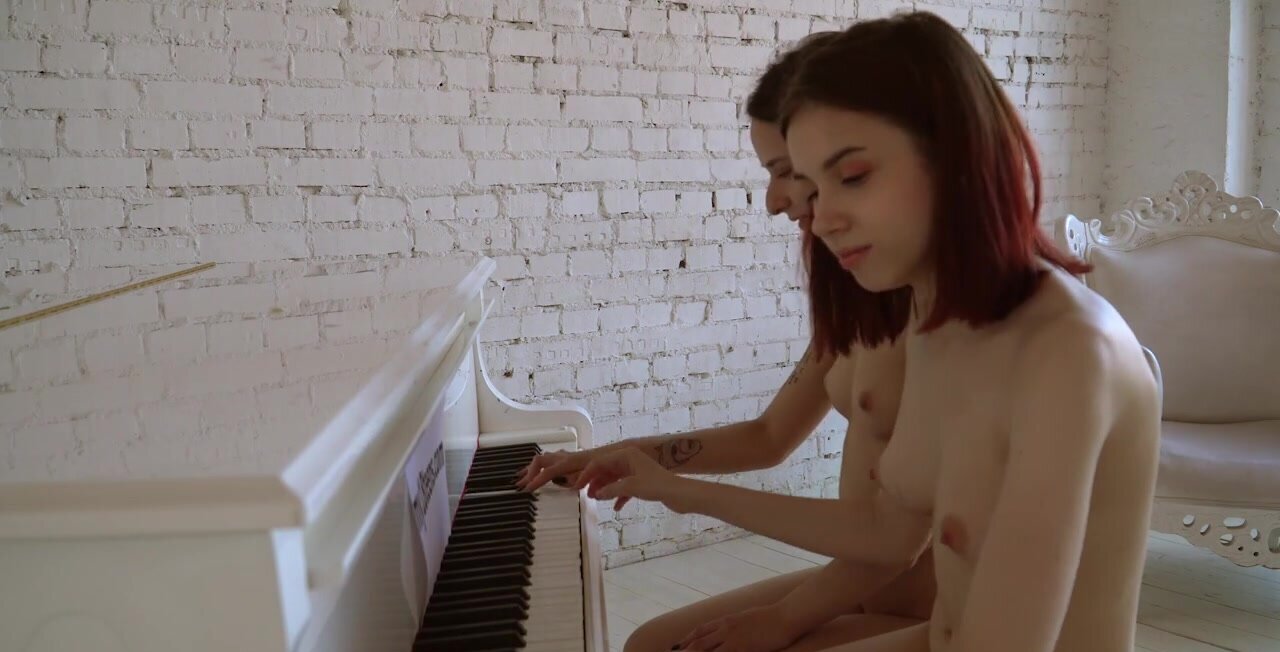 Lesbian girls enjoy music and hardcore fucking too