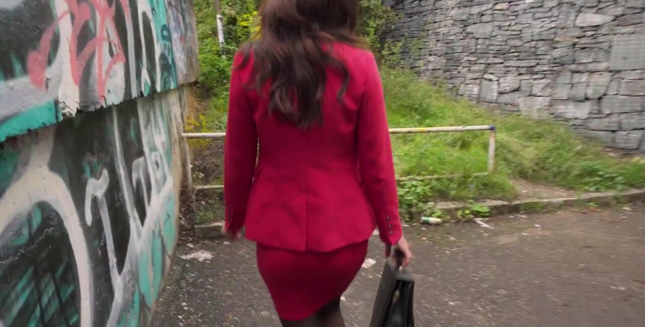 Polish mommy has to polish his cock in public today