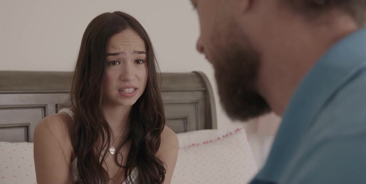 Submissive teen girl loves that her stepdad is so hung