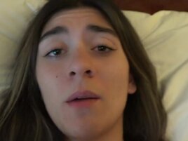 Adorable brunette ends up taking his dick in POV too