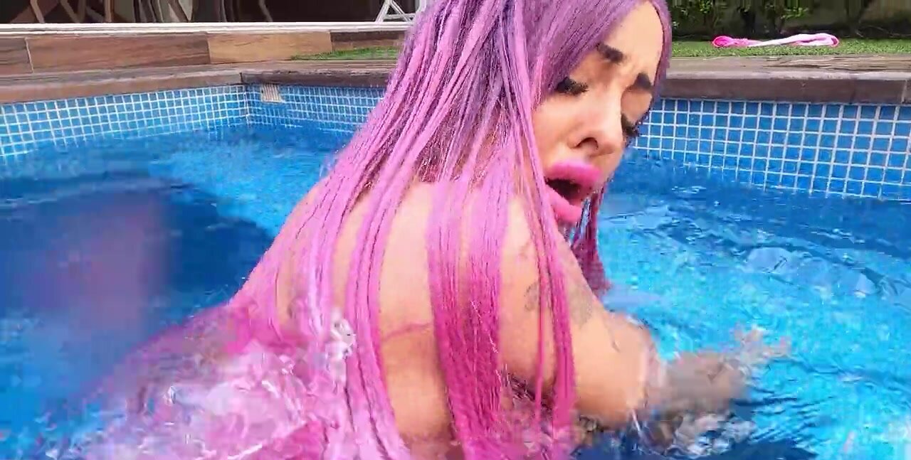 Plastic barbie Cathy B fondles her fake boobs to get fucked